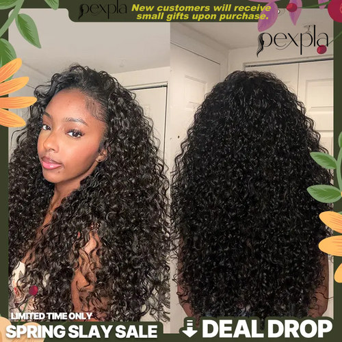 🔥Last Day:90% Off🔥26" 3-in-1 Human Hair Half Wig – Curly, Ready-to-Wear, Shaggy Waves, Big Voluminous Hair