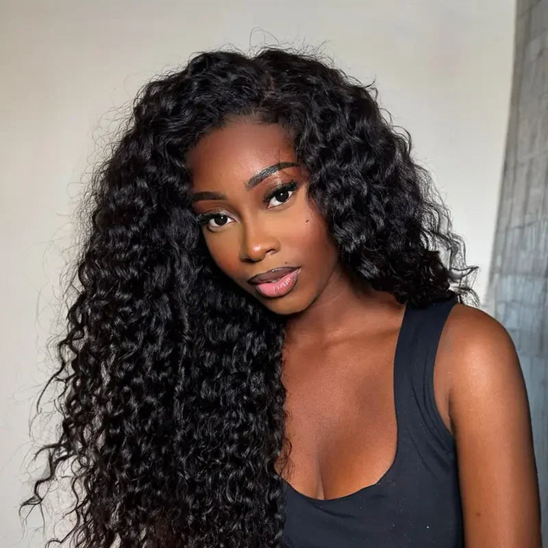 🔥Last Day:90% Off🔥26" 3-in-1 Human Hair Half Wig – Curly, Ready-to-Wear, Shaggy Waves, Big Voluminous Hair