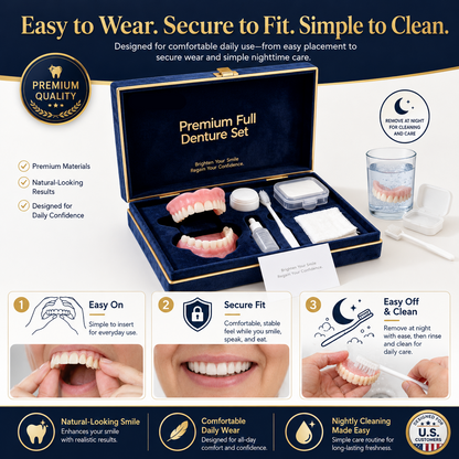 🔥Ends Today: 70% OFF!(Affordable Beauty🧏‍♀️🧏‍♂️) --Advanced Customized Full Denture Set🦷