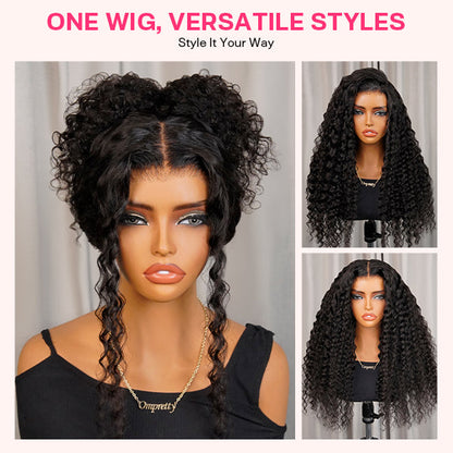 Glueless Deep Wave 9x6 Lace Wig – M-Cap, Pre-Bleached Mini Knots, Pre-Plucked