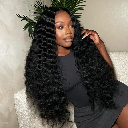 Glueless Deep Wave 9x6 Lace Wig – M-Cap, Pre-Bleached Mini Knots, Pre-Plucked