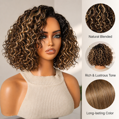 Ready-to-Wear Glueless Curly Bob Wig | Natural & Secure for Daily Wear