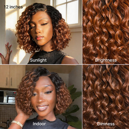 Ready-to-Wear Glueless Curly Bob Wig | Natural & Secure for Daily Wear