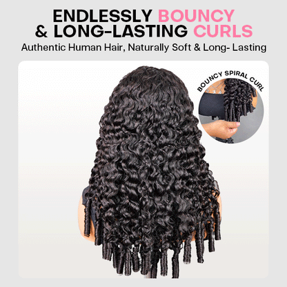 Voluminous & Bouncy Burmese Curly M-Cap 9x6 Lace Wig – Glueless, Bleached Knots, Adjustable Drawstrings