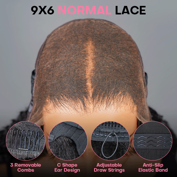 Voluminous & Bouncy Burmese Curly M-Cap 9x6 Lace Wig – Glueless, Bleached Knots, Adjustable Drawstrings