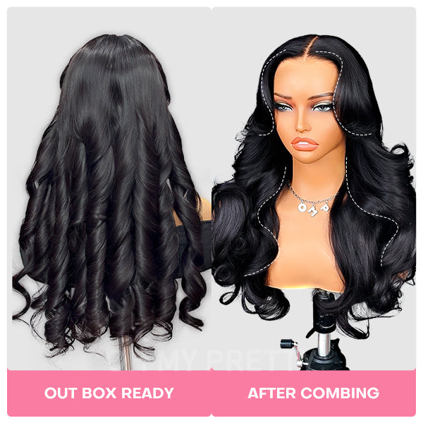 Face-Framing Trendy Layers Pre-Everything M Cap 9x6 Lace Wig – Upgraded Body Wave, Glueless, Pre-Plucked, Pre-Bleached & Pre-Cut