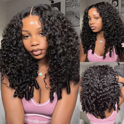 Voluminous & Bouncy Burmese Curly M-Cap 9x6 Lace Wig – Glueless, Bleached Knots, Adjustable Drawstrings